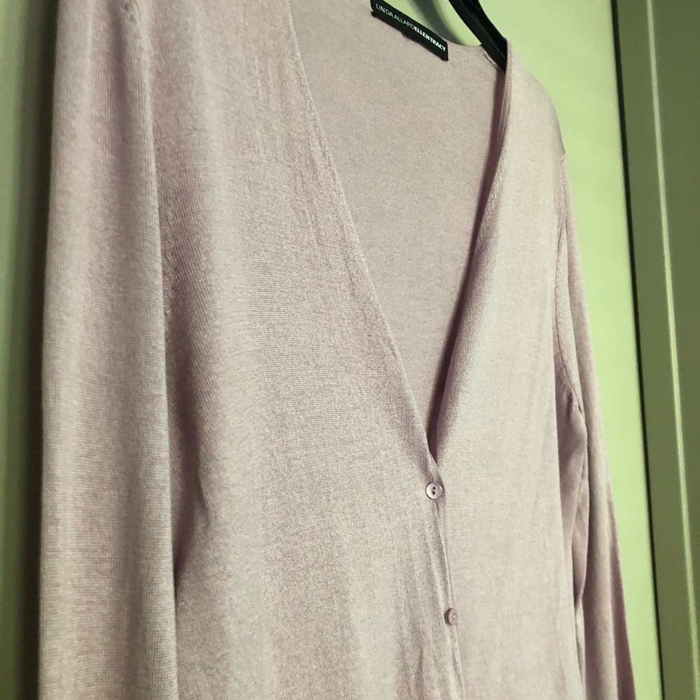Linda Allen Ellen Tracy Silk Cardigan